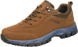 ZDLJYL Men's Waterproof Hiking Shoes Suede Low-Top Hiking Shoes for Lightweight Outdoor Trailing Trekking Camping Walking