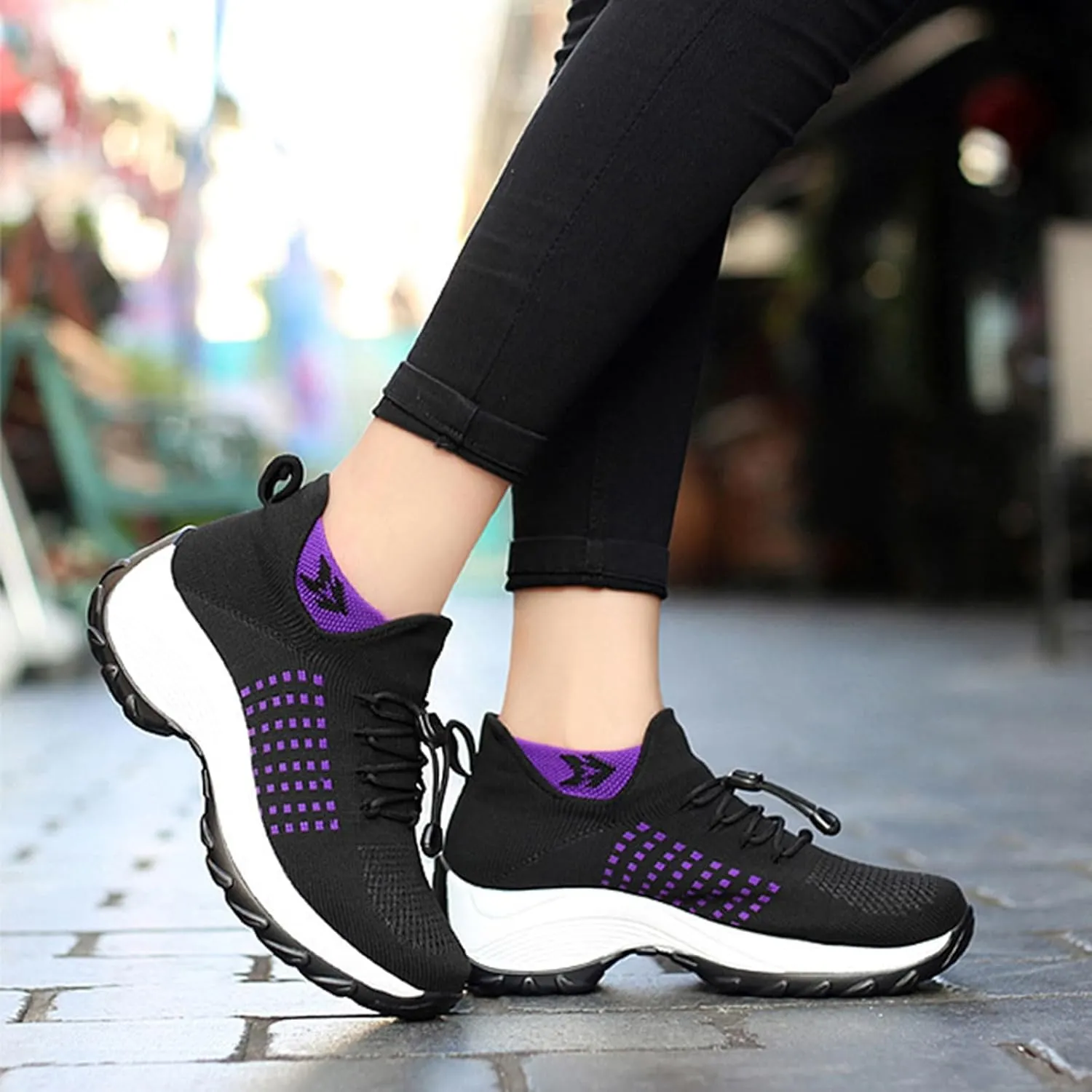 ZDLJYL Women's Walking Shoes Slip-On Sneakers Mesh Work Shoes Orthopedic Comfort Wear Shoes for Women with Arch Support