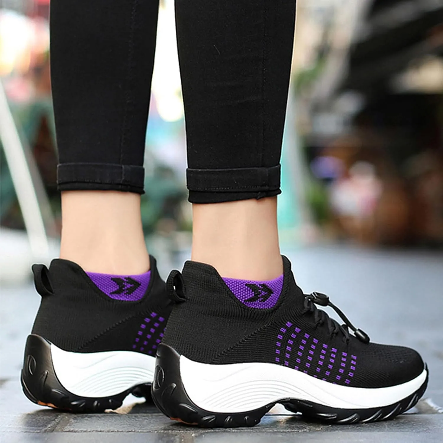 ZDLJYL Women's Walking Shoes Slip-On Sneakers Mesh Work Shoes Orthopedic Comfort Wear Shoes for Women with Arch Support